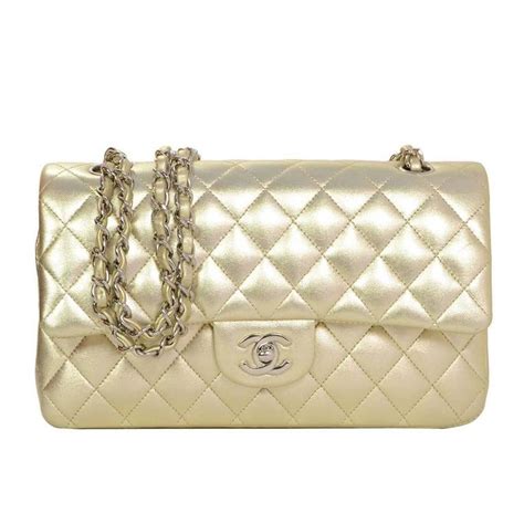 classic chanel bag gold